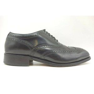 Florsheim Black Leather Wingtip Lace Up Oxfords Shoes Men's 10 D